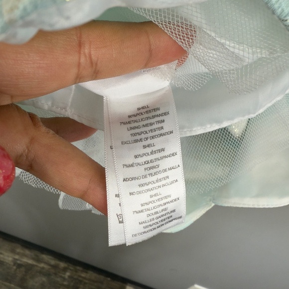 SWEAT HEART ROSE formal dress rhinestone details size 12M tie back - Picture 10 of 11